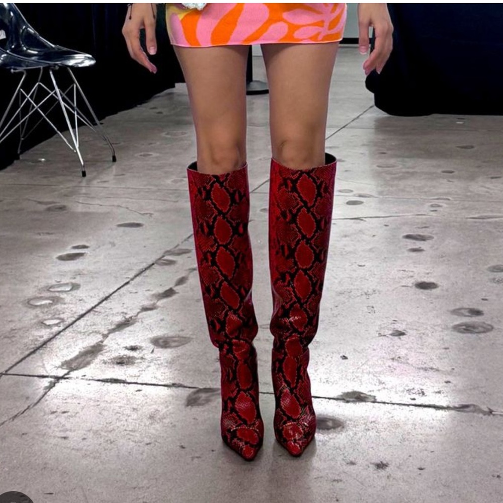 Final Price. Alexander Wang Red Snakeprint Boot - image 2